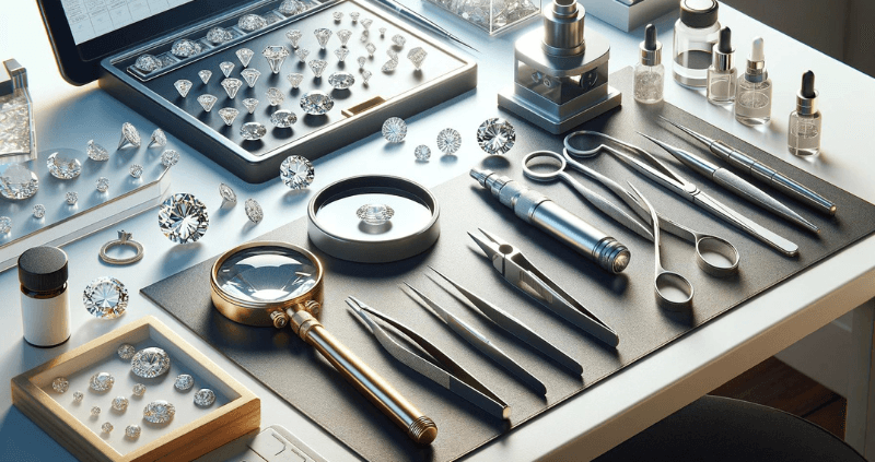 Professional diamond trading tools and equipment for premium diamond sourcing